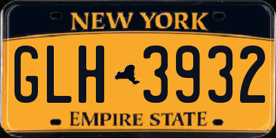 NY license plate GLH3932
