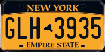 NY license plate GLH3935