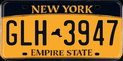 NY license plate GLH3947
