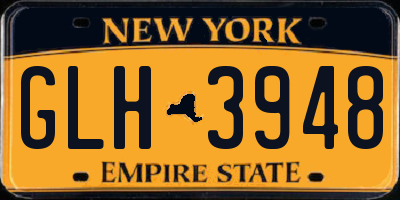 NY license plate GLH3948