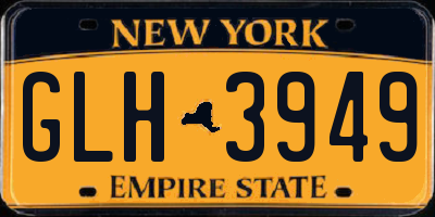 NY license plate GLH3949