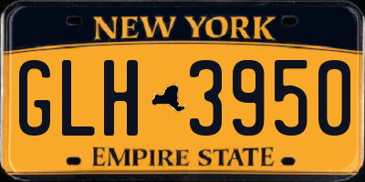 NY license plate GLH3950
