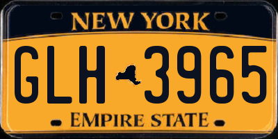 NY license plate GLH3965