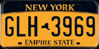 NY license plate GLH3969