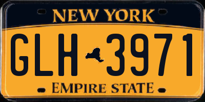 NY license plate GLH3971