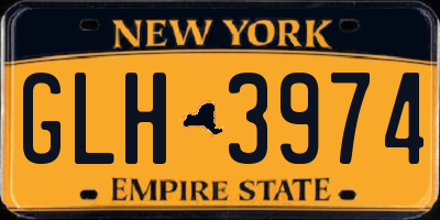 NY license plate GLH3974