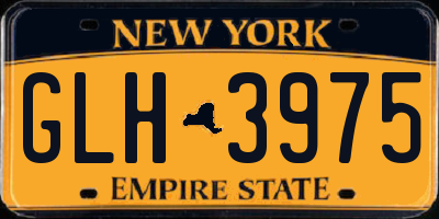 NY license plate GLH3975