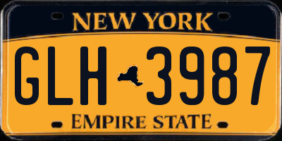 NY license plate GLH3987