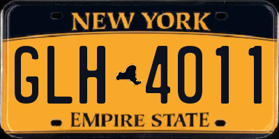 NY license plate GLH4011