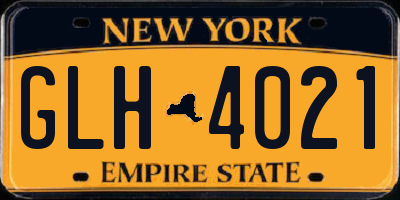 NY license plate GLH4021