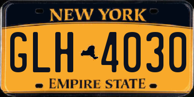 NY license plate GLH4030