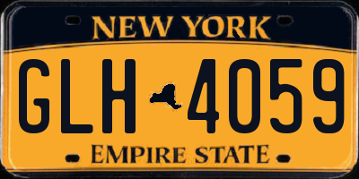 NY license plate GLH4059