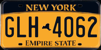 NY license plate GLH4062