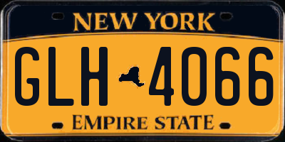 NY license plate GLH4066