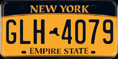 NY license plate GLH4079