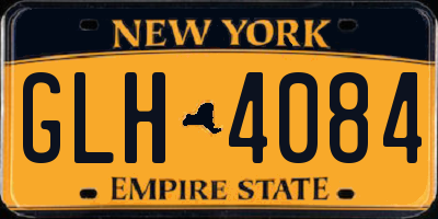 NY license plate GLH4084