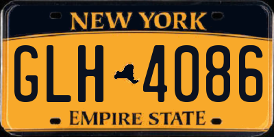 NY license plate GLH4086