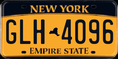 NY license plate GLH4096