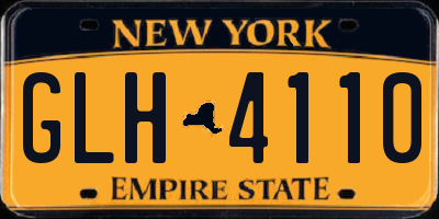 NY license plate GLH4110