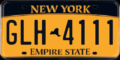 NY license plate GLH4111