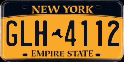 NY license plate GLH4112