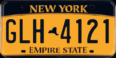 NY license plate GLH4121