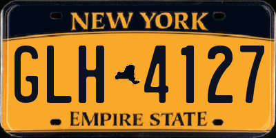 NY license plate GLH4127
