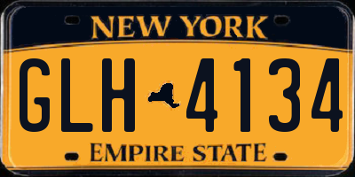 NY license plate GLH4134