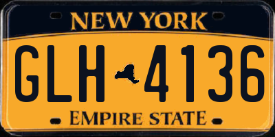NY license plate GLH4136