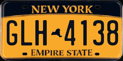 NY license plate GLH4138