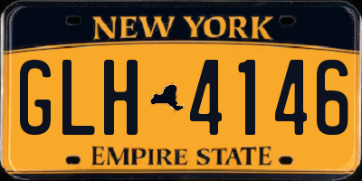 NY license plate GLH4146