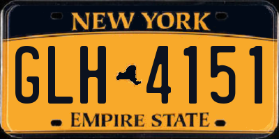 NY license plate GLH4151