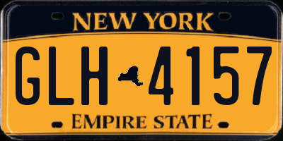NY license plate GLH4157