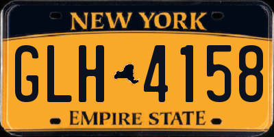 NY license plate GLH4158