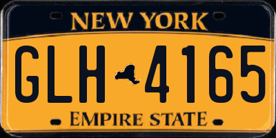 NY license plate GLH4165