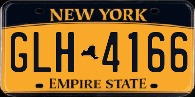 NY license plate GLH4166