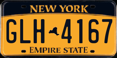 NY license plate GLH4167