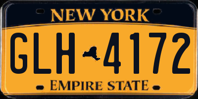 NY license plate GLH4172