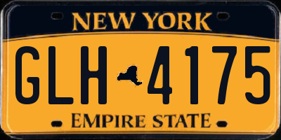 NY license plate GLH4175