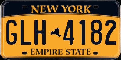 NY license plate GLH4182