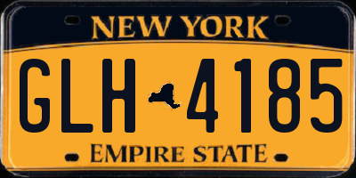 NY license plate GLH4185