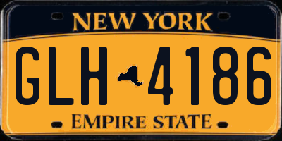 NY license plate GLH4186
