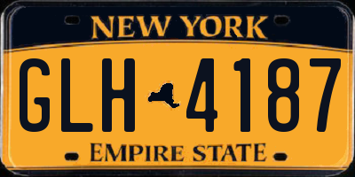 NY license plate GLH4187