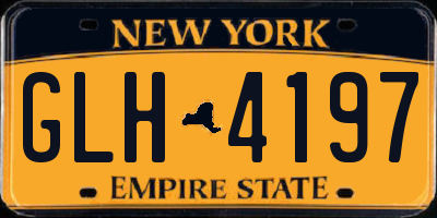 NY license plate GLH4197