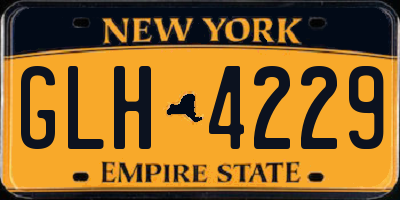 NY license plate GLH4229