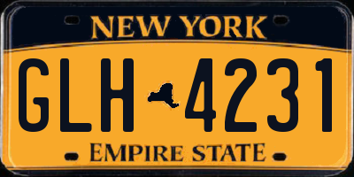 NY license plate GLH4231