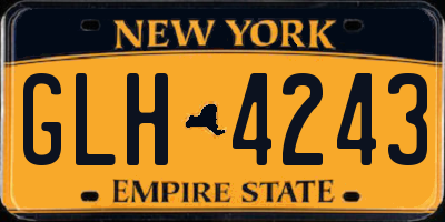 NY license plate GLH4243