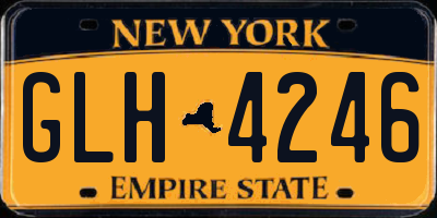 NY license plate GLH4246