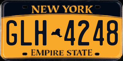 NY license plate GLH4248