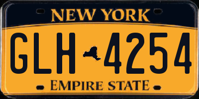NY license plate GLH4254